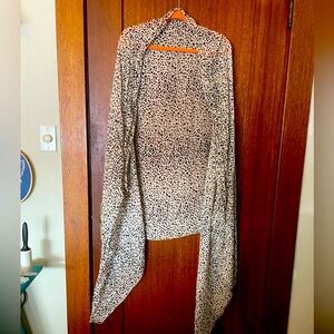 Sole society cream and black print scarf. Like new!